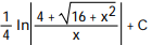 Evaluate the integral. -   dx A)   B)    C)    D)   