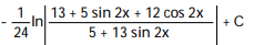 Evaluate the integral. -  A)   B)   C)   D)  
