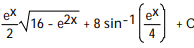 Evaluate the integral by making a substitution and then using a table of integrals. -  A)   B)   C)   D)  
