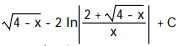 Evaluate the integral by making a substitution and then using a table of integrals. -  A)   B)   C)   D)  