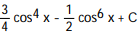 Use reduction formulas to evaluate the integral. -  A)   B)    C)   D)   