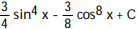 Use reduction formulas to evaluate the integral. -  A)   B)    C)   D)   