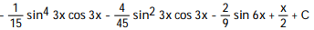 Use reduction formulas to evaluate the integral. -  A)    B)   C)   D)  