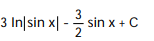 Use reduction formulas to evaluate the integral. -  A)    B)    C)   D)  