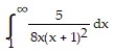 Evaluate the improper integral or state that it is divergent. -  A)  Divergent B)  1.569 C)  0.121 D)  -1.569