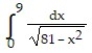 Evaluate the improper integral. -  A)    B)  1 C)    D)  18