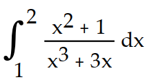 Evaluate the integral. -  A)    ln   B)    ln   C)    ln   D)    ln  