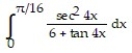 Evaluate the integral. -  A)    ln   B)  ln   C)    D)    ln  