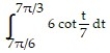 Evaluate the integral. -  A)  42 ln 3 B)  -42 ln 3 C)  21 ln 3 D)  -21 ln 3