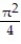 <strong>Find the volume of the solid generated by revolving the region bounded by the given lines and curves about the -y = sec x, y = tan x, x = 0, x = </strong> A) B) C) D)
