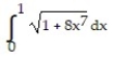  Set up an integral for the length of the curve. -y =   , 0 \le  x  \le  1 A)    B)    C)    D)    