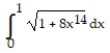  Set up an integral for the length of the curve. -y =   , 0 \le  x  \le  1 A)    B)    C)    D)    