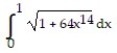  Set up an integral for the length of the curve. -y =   , 0 \le  x  \le  1 A)    B)    C)    D)    