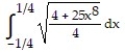  Set up an integral for the length of the curve. -y =   , -    \le  x  \le    A)    B)    C)    D)    