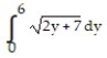  Set up an integral for the length of the curve. -x =   + 6y, 0  \le  y  \le  6 A)    B)    C)    D)    