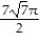 Find the area of the surface generated when the given curve is revolved about the x-axis. -y =   on   A)    B)    (21   -   )  C)    D)    (19   - 7   ) 