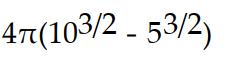  Find the area of the surface generated when the given curve is revolved about the y-axis.   -y =   , for 4  \le x \le  6 A)     B)    C)    D)    