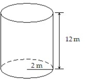  Solve the problem.    -A cylindrical water tank has height 12 m and radius 2 m (see figure) . If the tank is full of water, how much work is required to pump the water to the level of the top of the tank and out of the tank? Express the answer in terms of  \pi .   A)  33,868,800? J B)  705,600 J C)  2,822,400 \pi J D)  784,000 \pi  J 