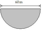 Solve the problem.    -The following figure shows the shape and dimensions of a small dam. Assuming the water level is at the top of the dam, find the total force on the face of the dam. Round to one decimal place when appropriate.   A)  264,600,000 N B)  88,200,000 N C)  294,000 N D)  176,400,000 N