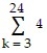 Evaluate the sum. -  A)  88 B)  96 C)  84 D)  93