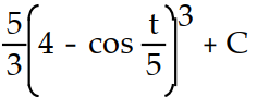 Evaluate the integral using the given substitution.       -  dt, u = 4 - sin   A)       B)       C)       D)      