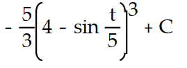 Evaluate the integral using the given substitution.       -  dt, u = 4 - sin   A)       B)       C)       D)      
