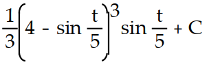 Evaluate the integral using the given substitution.       -  dt, u = 4 - sin   A)       B)       C)       D)      