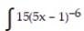 Evaluate the integral using the given substitution.       -  dx , u = 5x - 1 A)       B)        C)       D)      