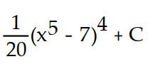 Evaluate the integral using the given substitution.       -  dx , u =   - 7 A)       B)       C)      D)      