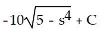 Evaluate the integral using the given substitution.       -  , u = 5 -   A)       B)       C)      D)     