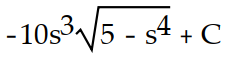 Evaluate the integral using the given substitution.       -  , u = 5 -   A)       B)       C)      D)     