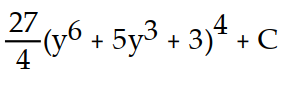 Evaluate the integral using the given substitution.       -  dy , u =   + 5   + 3 A)       B)       C)       D)     