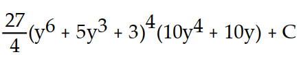 Evaluate the integral using the given substitution.       -  dy , u =   + 5   + 3 A)       B)       C)       D)     
