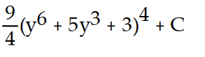 Evaluate the integral using the given substitution.       -  dy , u =   + 5   + 3 A)       B)       C)       D)     