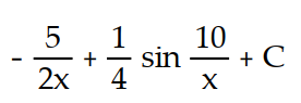Evaluate the integral using the given substitution.       -  dx , u = -   A)       B)       C)       D)      