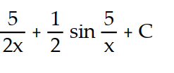 Evaluate the integral using the given substitution.       -  dx , u = -   A)       B)       C)       D)      