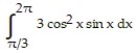 Use the substitution formula to evaluate the integral.  -  A)  7/8 B)  - 7/8 C)  - 21/8 D)  - 129/1024