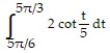 Use the substitution formula to evaluate the integral.  -  A)  10 ln 3 B)  -5 ln 3 C)  -10 ln 3 D)  5 ln 3