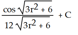 Evaluate the integral by using multiple substitutions.      -  dr A)       B)      C)       D)      