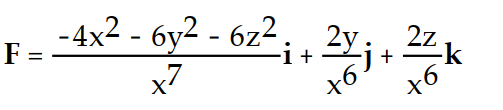 Find the gradient field F of the function f.         -f(x, y, z)  =   A)    B)    C)    D)   