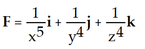 Find the gradient field F of the function f.         -f(x, y, z)  = ln (   +   +   )  A)    B)    C)    D)   