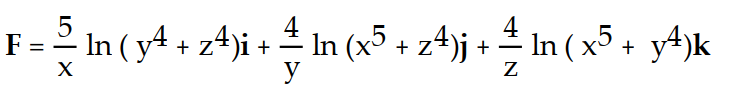 Find the gradient field F of the function f.         -f(x, y, z)  = ln (   +   +   )  A)    B)    C)    D)   