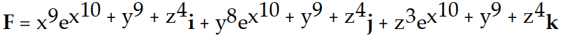 Find the gradient field F of the function f.         -f(x, y, z)  =   A)    B)     C)    D)   