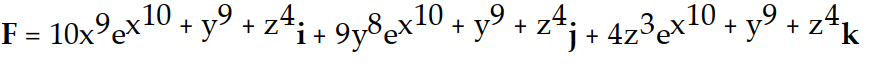 Find the gradient field F of the function f.         -f(x, y, z)  =   A)    B)     C)    D)   