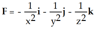 Find the gradient field F of the function f.         -f(x, y, z)  =   A)    B)    C)    D)   
