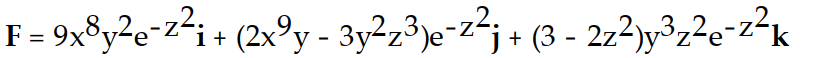 Find the gradient field F of the function f.         -f(x, y, z)  = (     -     )    A)    B)    C)    D)   
