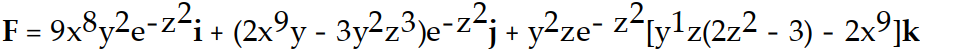 Find the gradient field F of the function f.         -f(x, y, z)  = (     -     )    A)    B)    C)    D)   