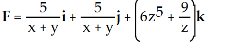 Find the gradient field F of the function f.         -f(x, y, z)  = ln   +   A)    B)    C)    D)   