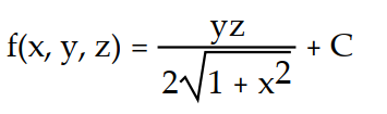 Find the potential function f for the field F.    -  A)    B)    C)    D)   