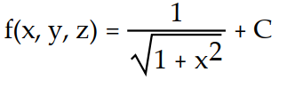 Find the potential function f for the field F.    -  A)    B)    C)    D)   